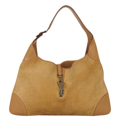 Gucci Jackie, &pound;180, Handbags, Beige/Brown, Leather/Suede, Front view